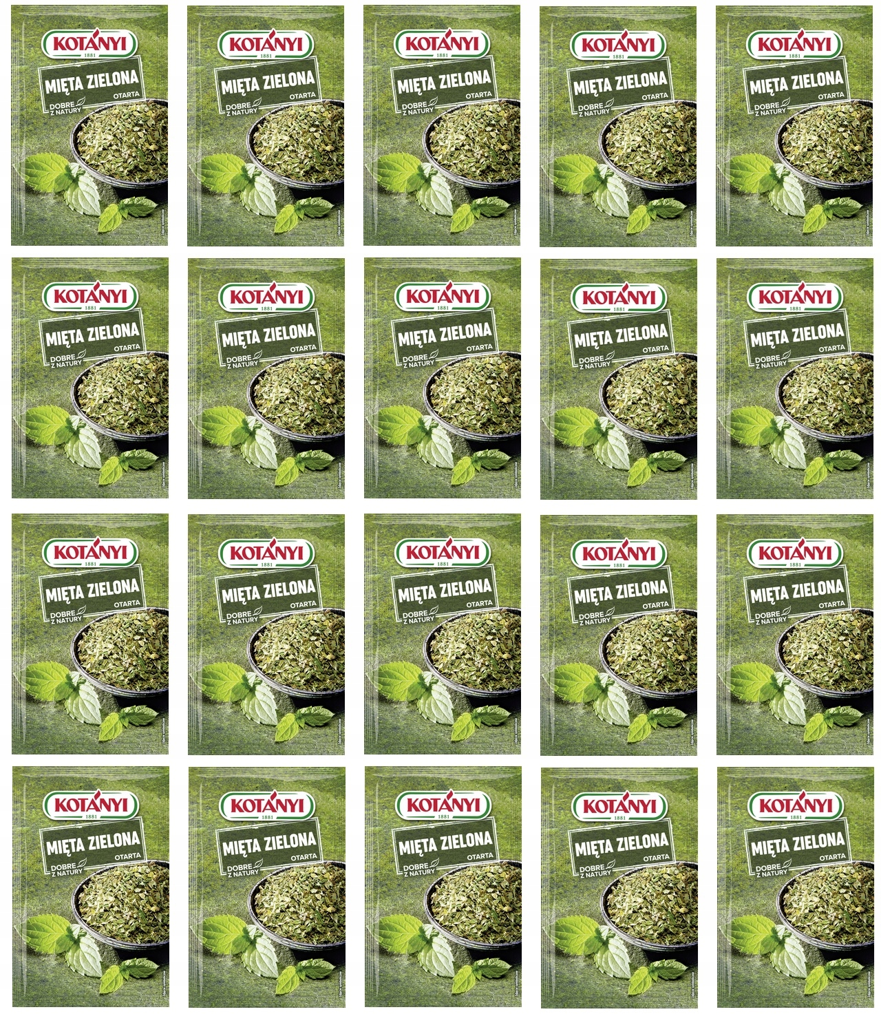 Levně 20 x 9 g Kotanyi Máta zelená odřená Karton