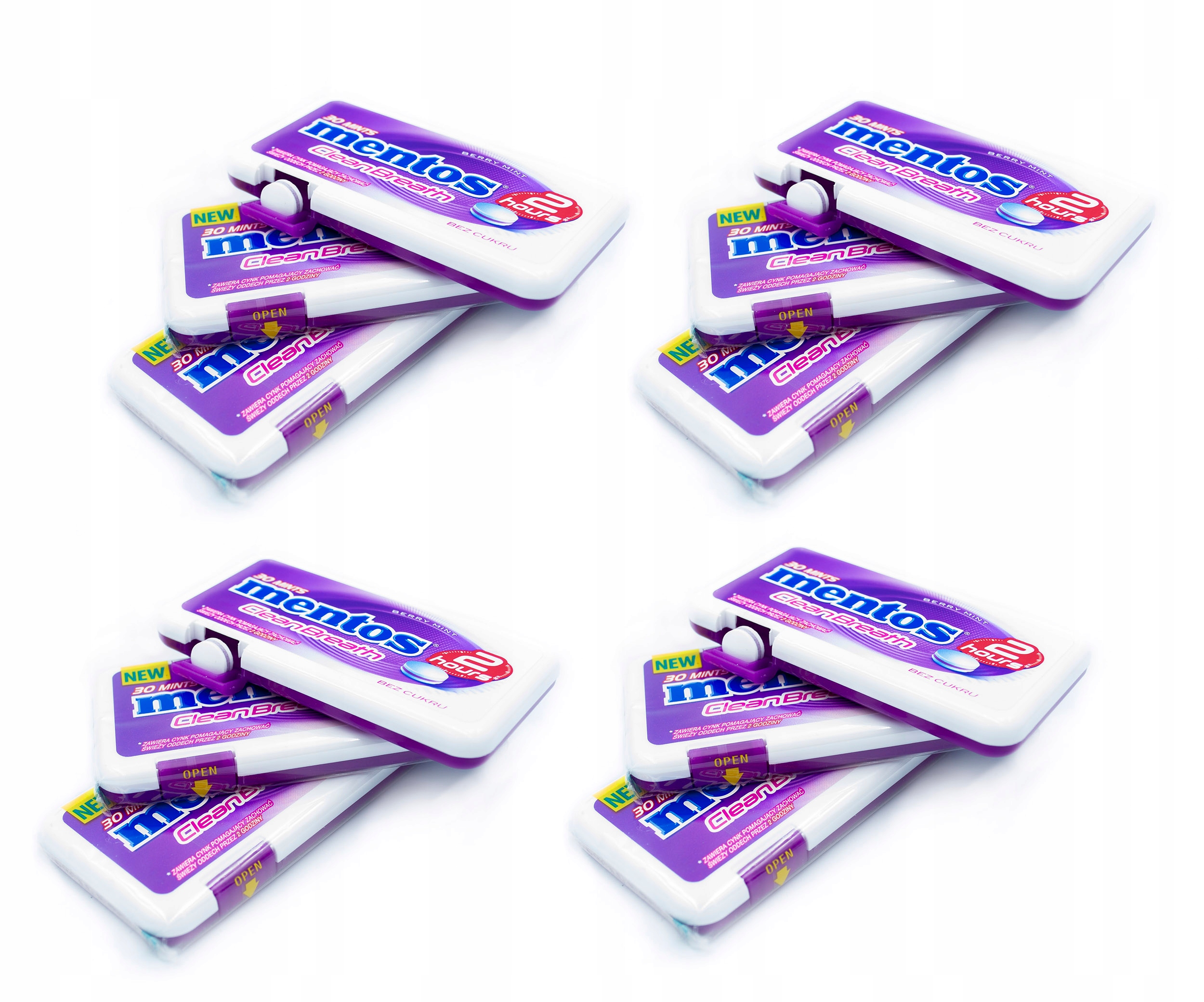 Levně Mentos Clean Breath Berry Mint Lesní plody 12 Kusů