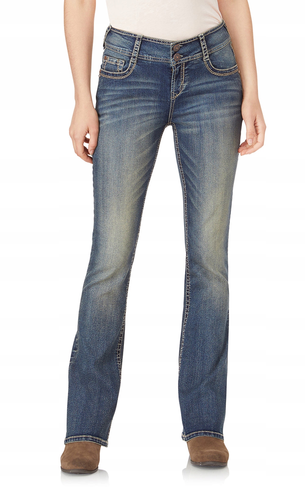 Wallflower Džíny Úzké Nohavice Dlouhé, Modré S Výšivkou W31L40 6EA