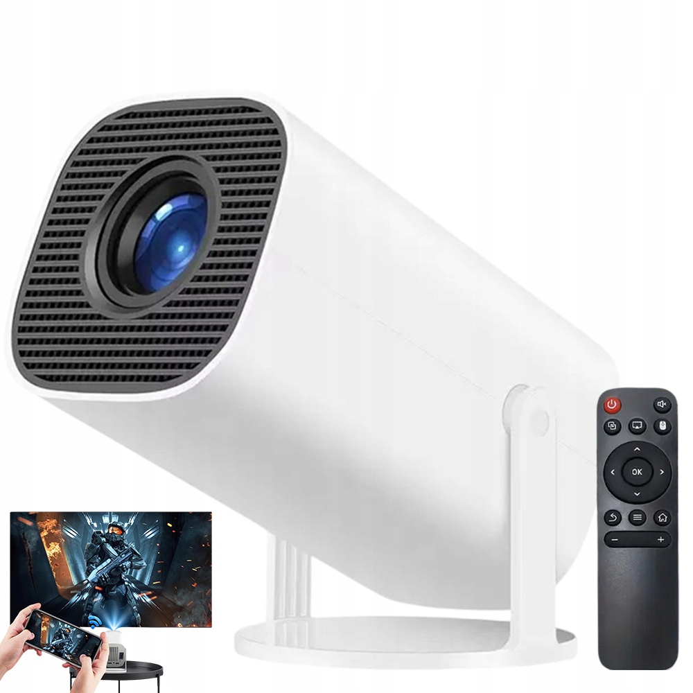 Projektor Android 1080P Mini Přenosný Projektor Wifi Smart Tv Otočný Led