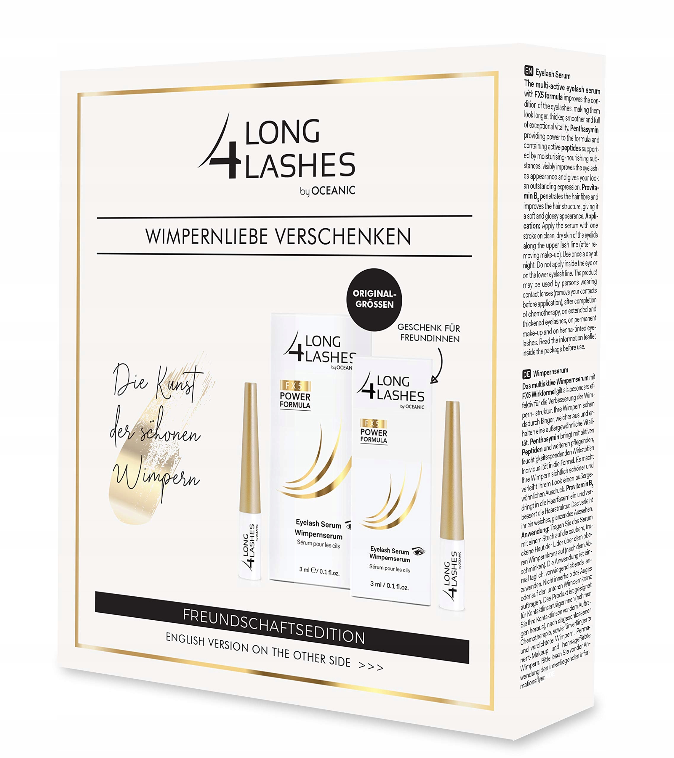 LONG4LASHES Serum Do Rzęs FX5 Podwójna Moc Nowa Formuła Wegańska 3ml+3ml — miniatura 2