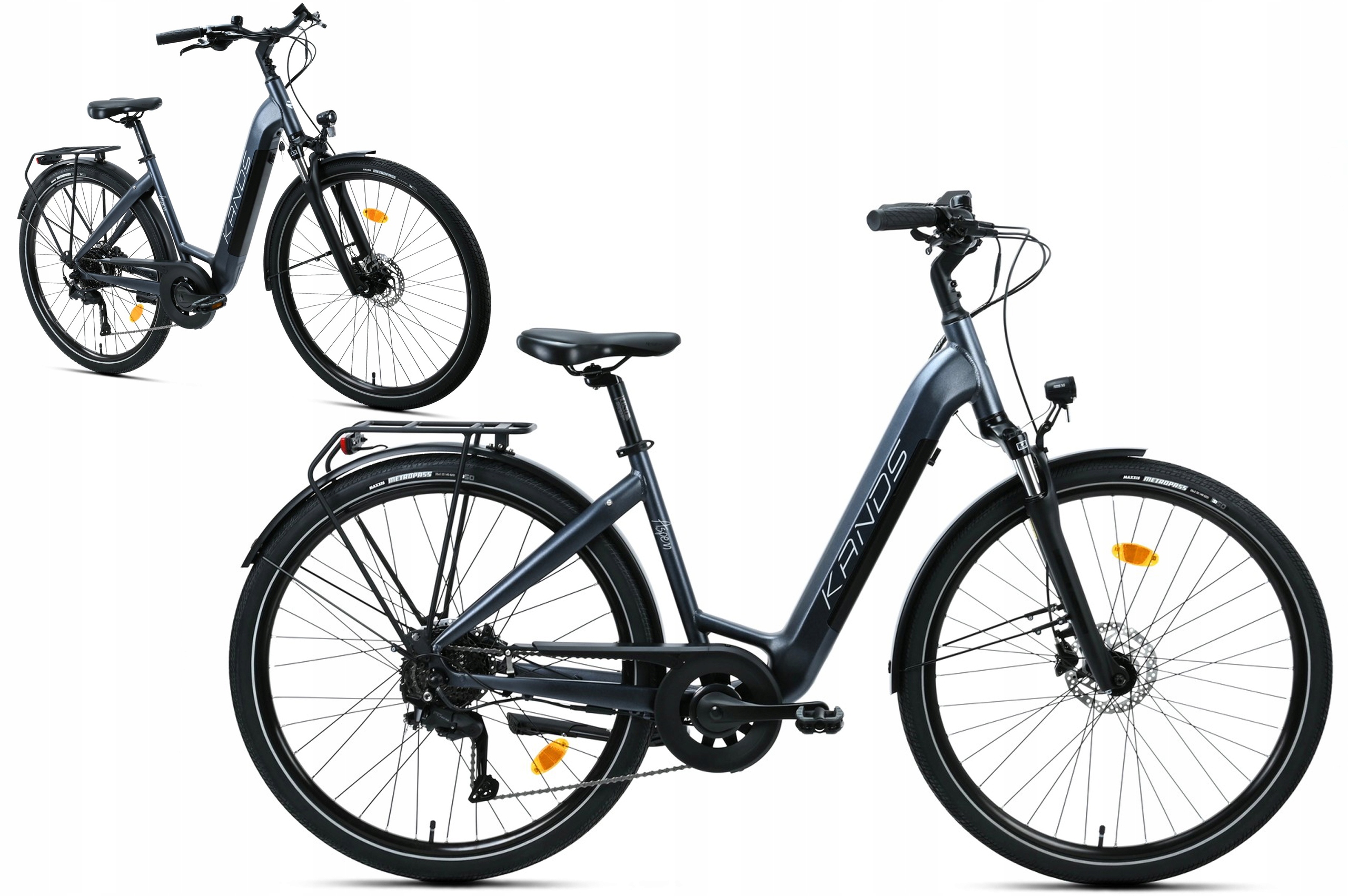 Rower trekkingowy Elektryczny 28" Kands Aspen rama 18" grafitowy R26