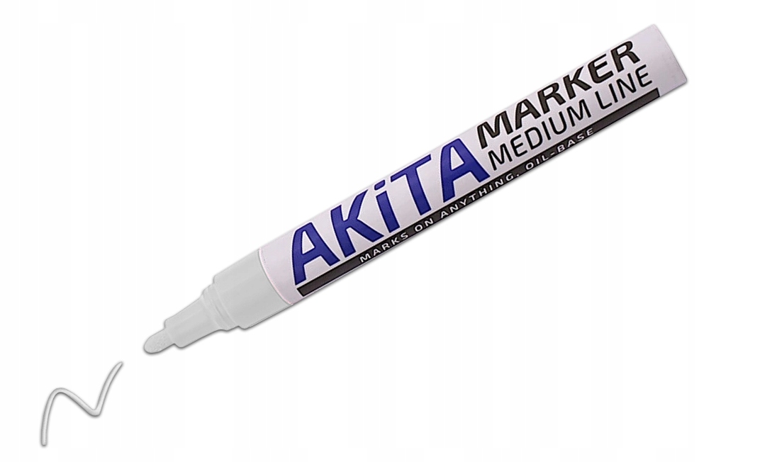 

Marker Pisak Olejowy Biały Akita Niezmywalny