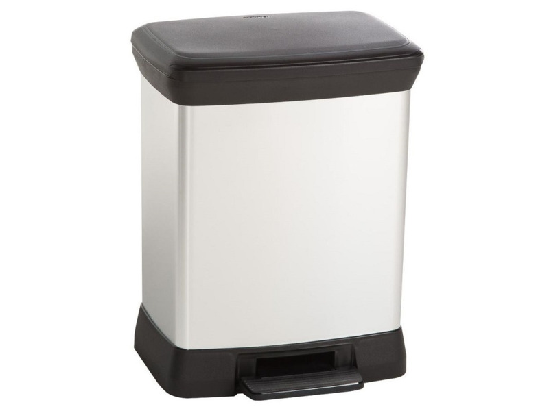 Kosz na śmieci Curver Deco Bin 30 l Czarno-srebrny