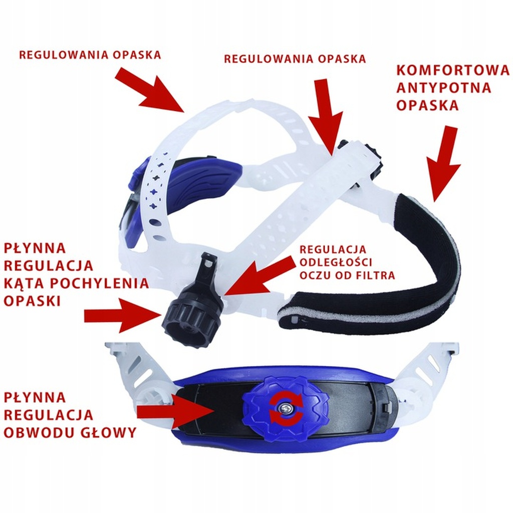 MASKA SPAWALNICZA PRZYŁBICA SAMOŚCIEMNIAJĄCA WZÓR M87015+ FILTRY + KĄTOWNIK Liczba sensorów 4