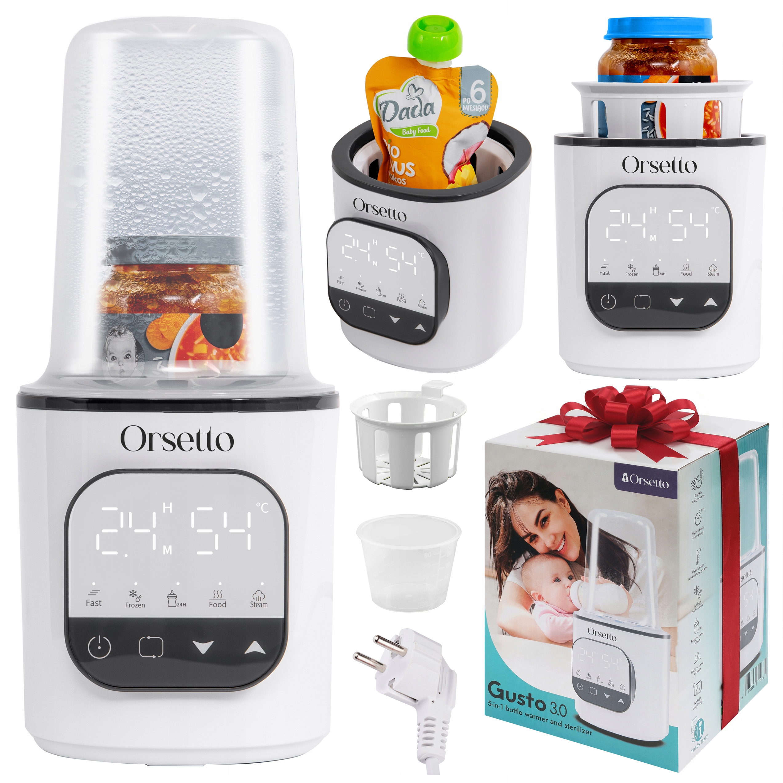 PODGRZEWACZ DO BUTELEK I STERYLIZATOR 200 W 5W1 ORSETTO GUSTO 3.0