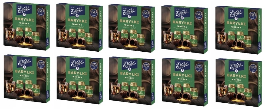 Levně 10 x 200 g Wedel Barely bonboniéra s příchutí whisky Karton