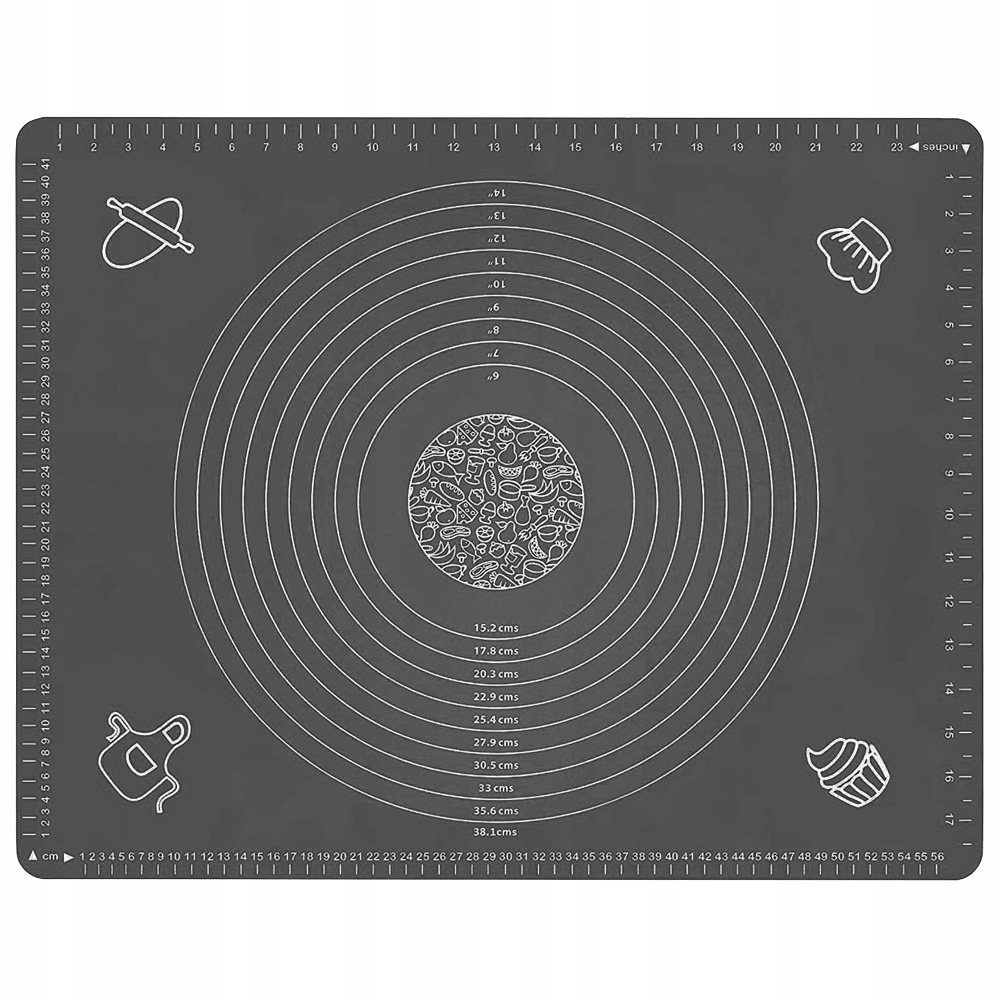 

Stolnica Silikonowa Mata Kuchenna Z Miarką 65x45CM