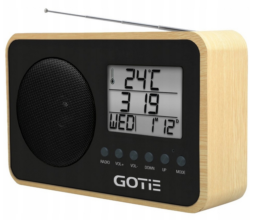 Radio Radiobudzik Cyfrowe Kompaktowe Przenośne Czarne GRA-110C