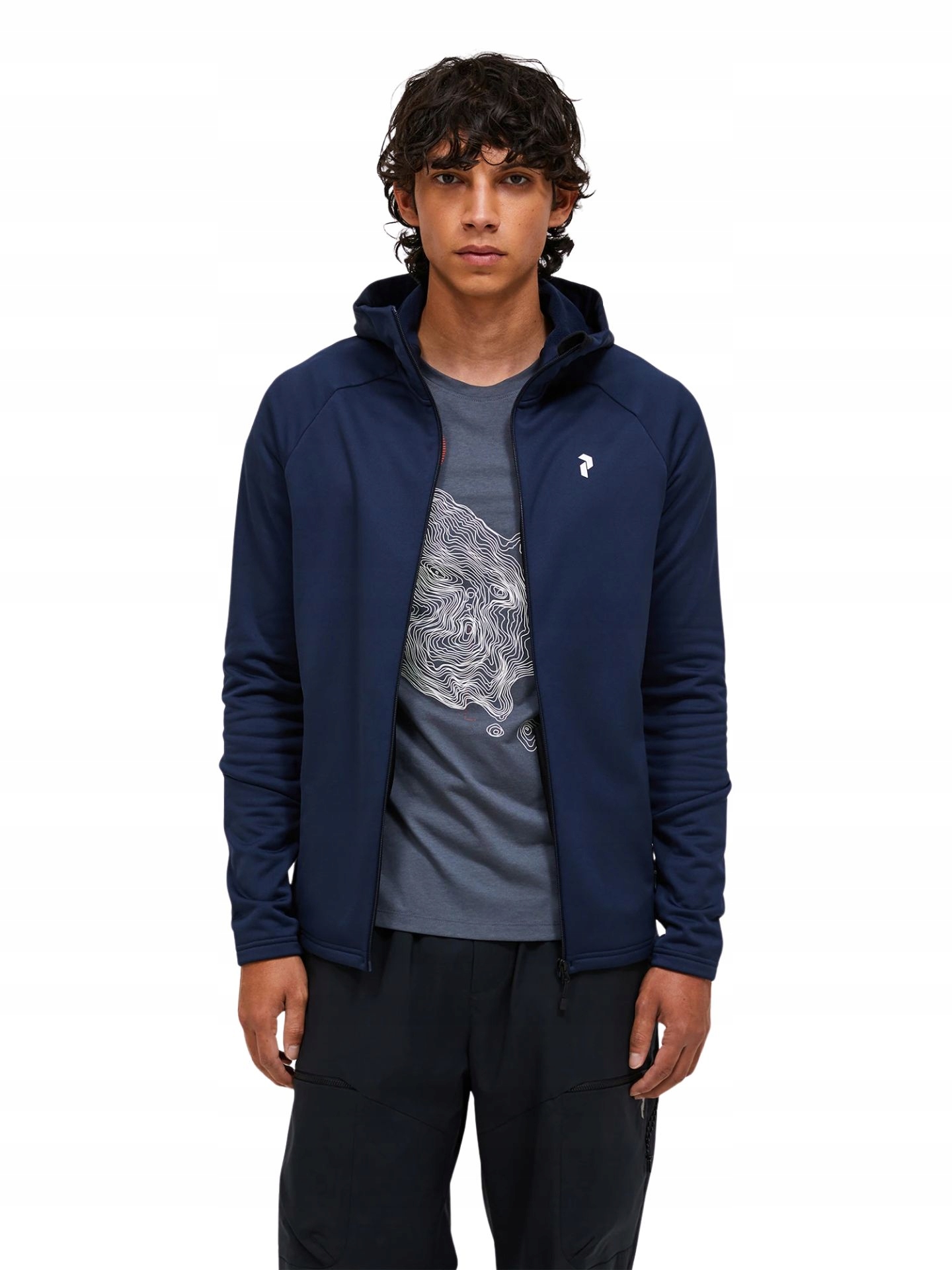 Mikina Peak Performance M Rider Essentials Zip Hood Jacket Blue Shadow S