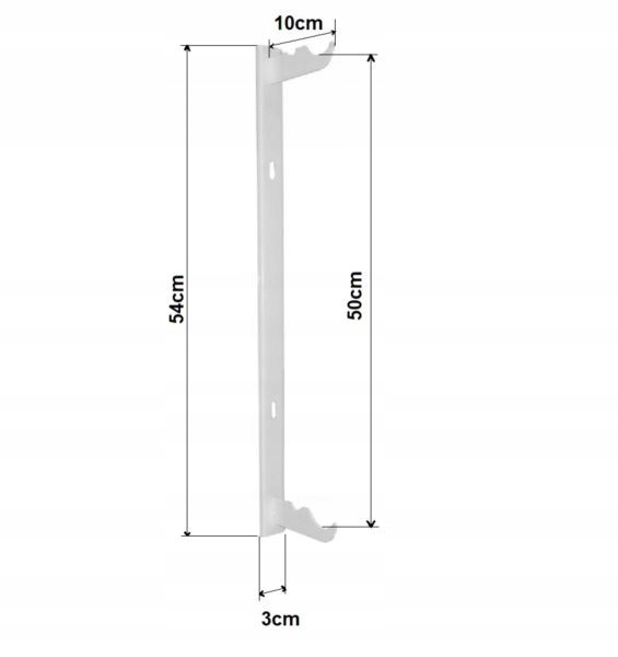 UCHWYT DO GRZEJNIKA ALUMINIOWEGO H 500 LISTWA WIESZAK Stan opakowania oryginalne