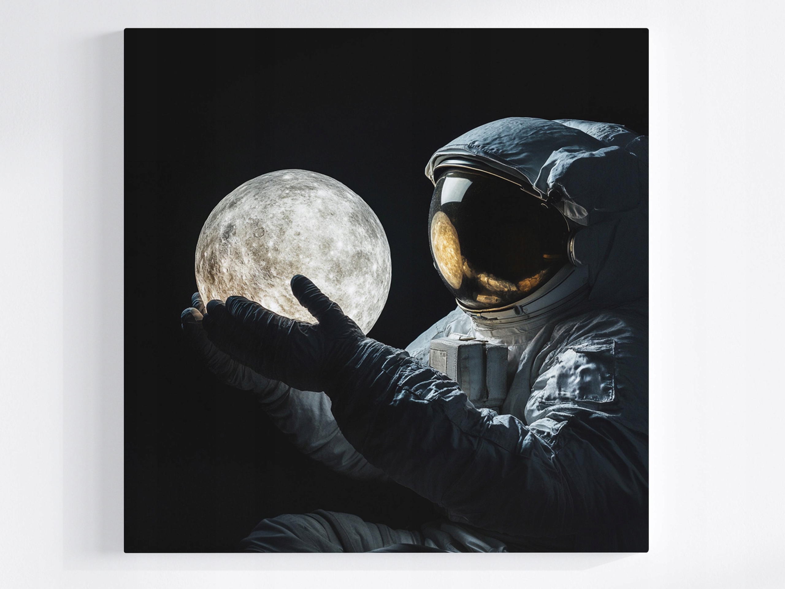 Obraz Na Plátně Canvas Astronauta Cestovatel Měsíc Vesmír Světlo 80x80