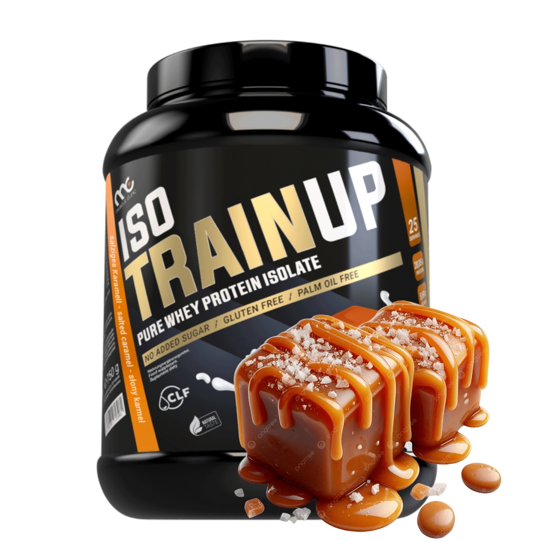 Muscle Clinic Iso Train Up 750 g Wpi proteinový izolát slaný karamel