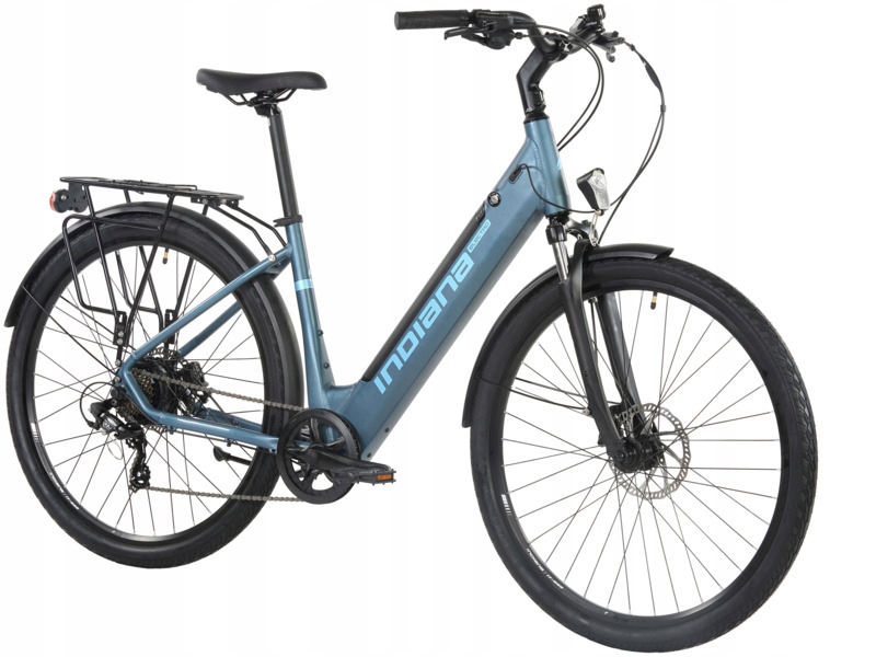 Rower elektryczny Indiana E-Trekking 3.0 U17 28 cali Niebieski