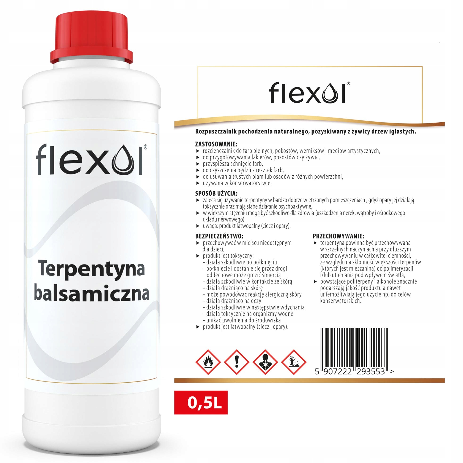 

Terpentyna balsamiczna rozpuszczalnik 500 ml
