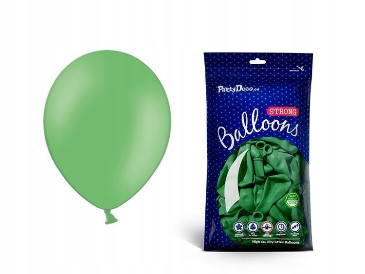 

Jasnozielone balony pastelowe 12cm urodziny 100szt