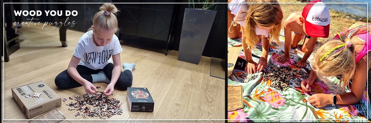 Duża Panda Puzzle Drewniane 140 elementów L Wysokość produktu 20 cm