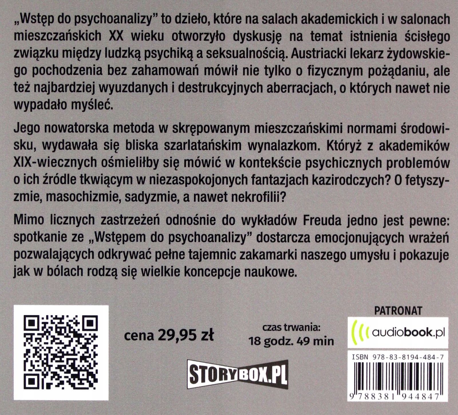 WSTĘP DO PSYCHOANALIZY - SIGMUND FREUD [AUDIOBOOK] Stan opakowania oryginalne