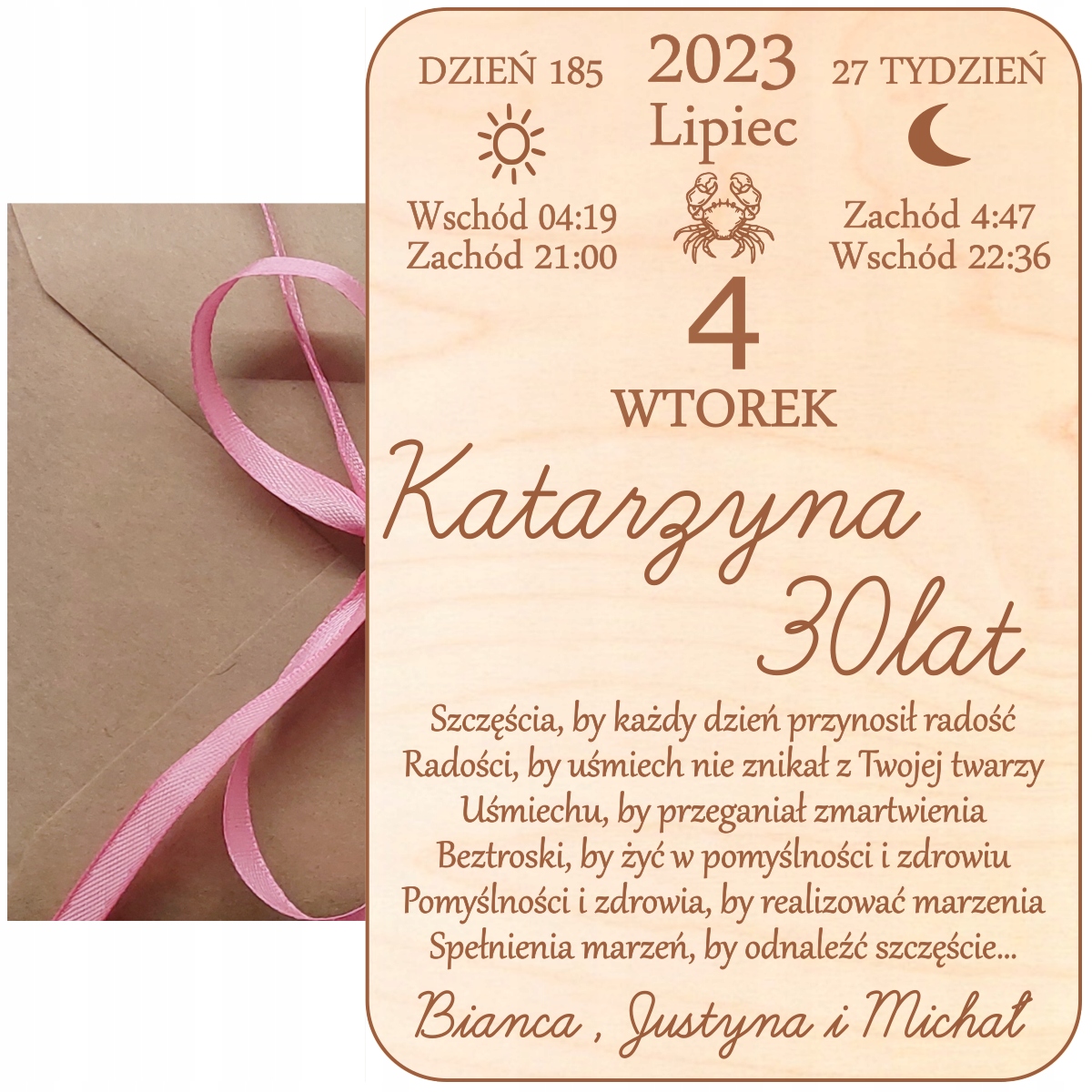 Dřevěná Kartička Z Kalendáře K Narozeninám Dárek K Roku 18 20 30 35 40 45 50 55