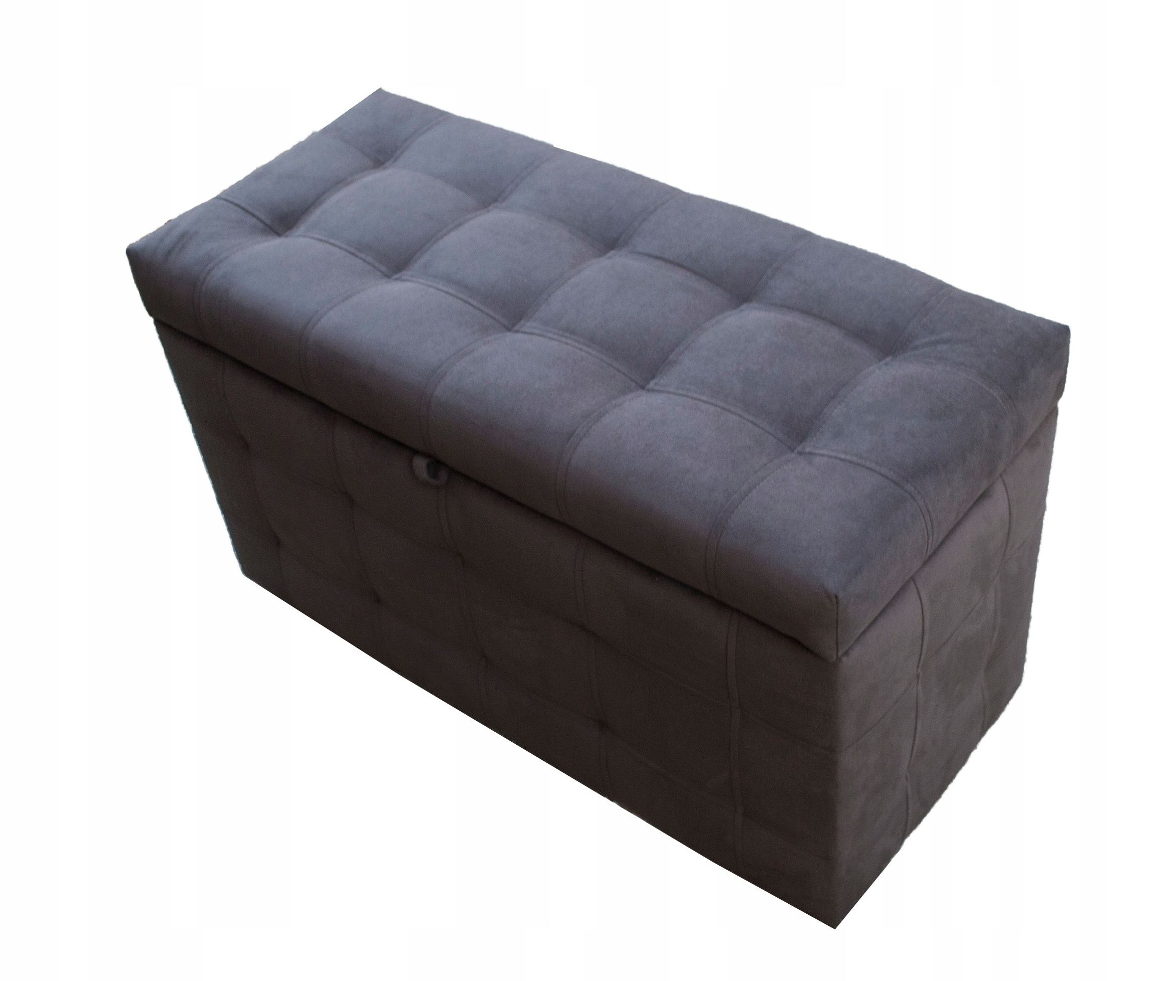 Čalúnená lavička Pufa s prešívaním a skrinkou