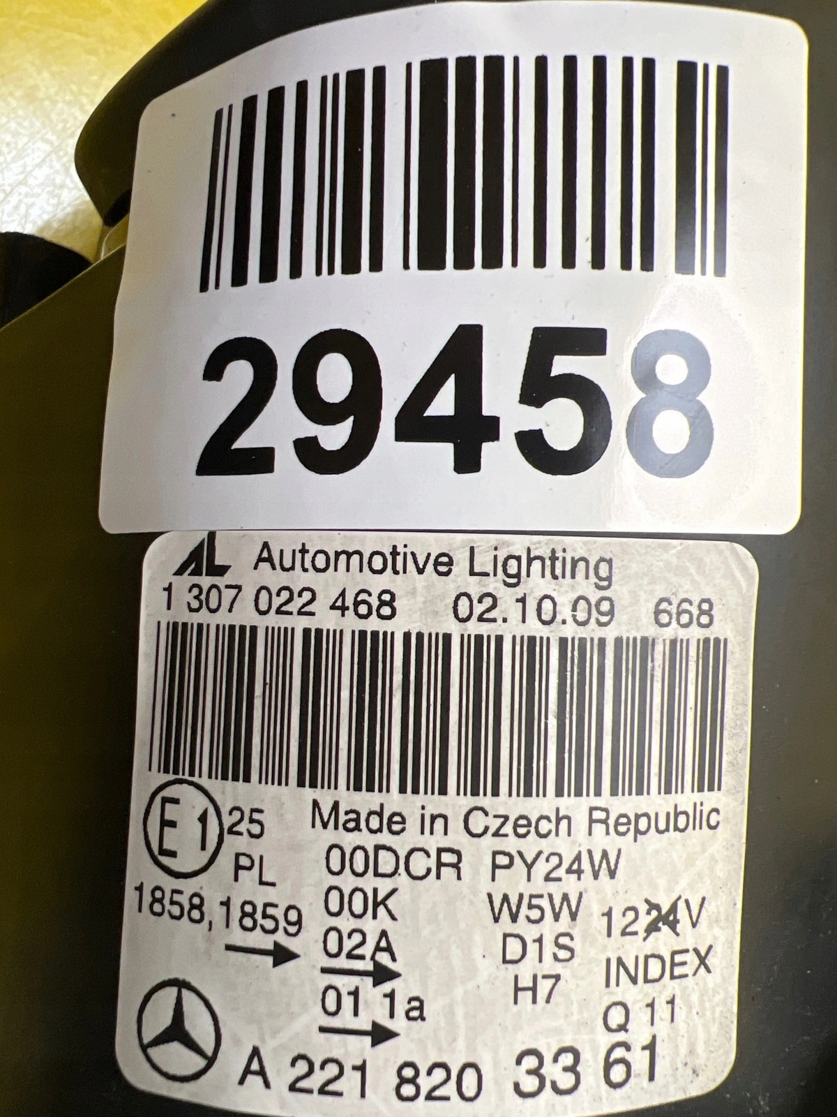 light left Mercedes S-Klasa W221 Bi-Xenon A2218203361