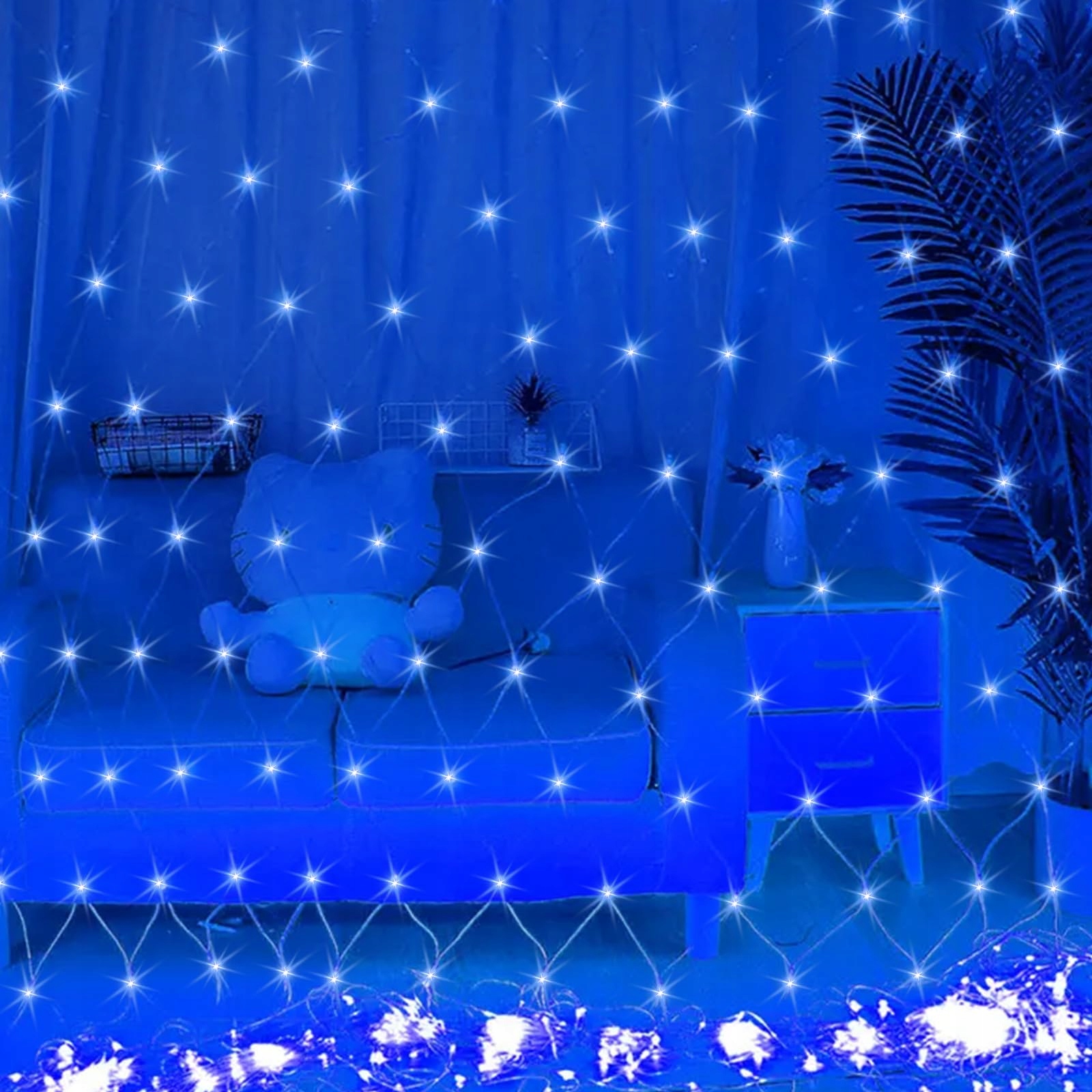 GHONLZIN SIATKA ŚWIETLNA SOLARNE LAMPKI GIRLANDA WODOODPORNA 192 LED 2x3m — miniatura 8