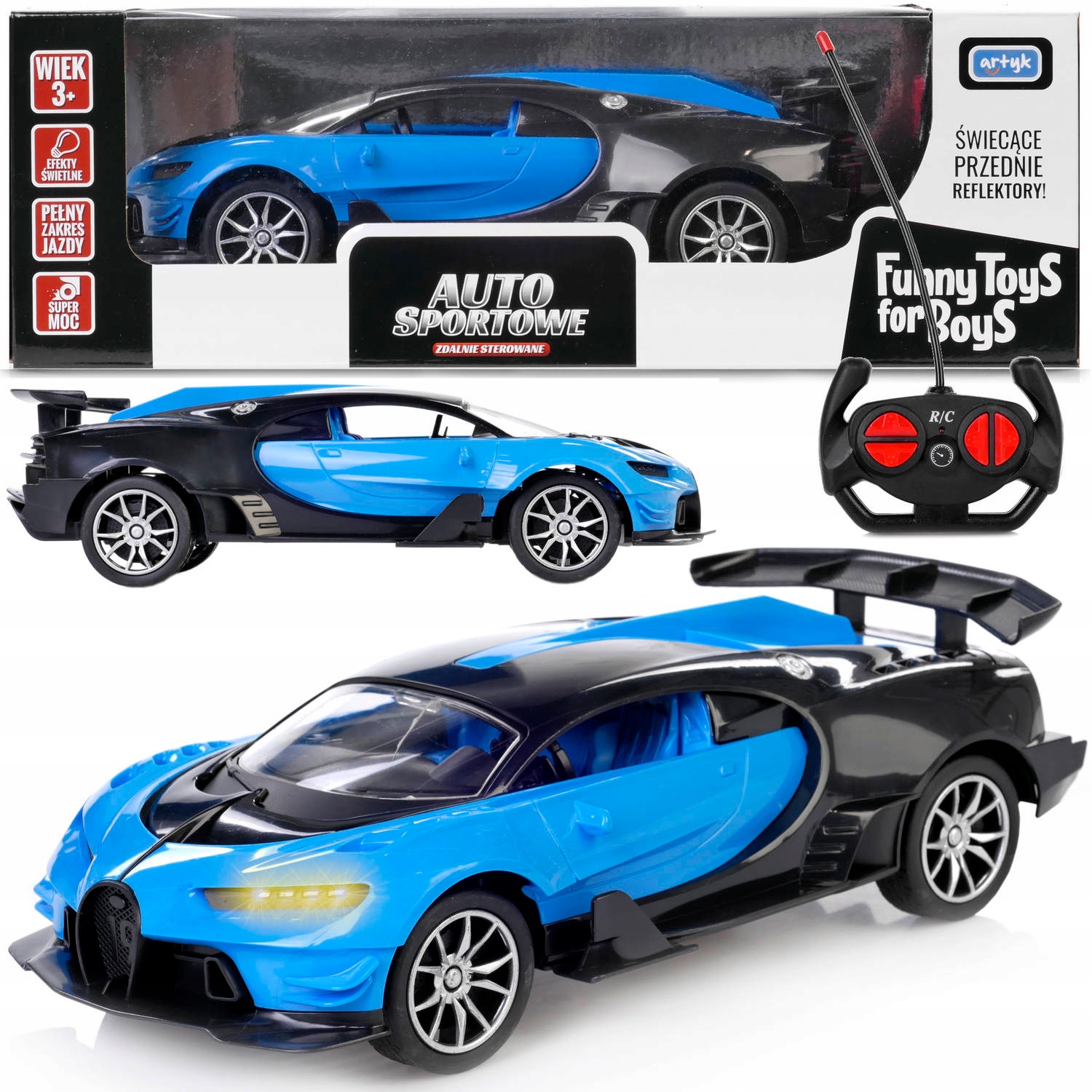 

Samochód Sterowany Auto Wyścigowe Pilot Rc Światła