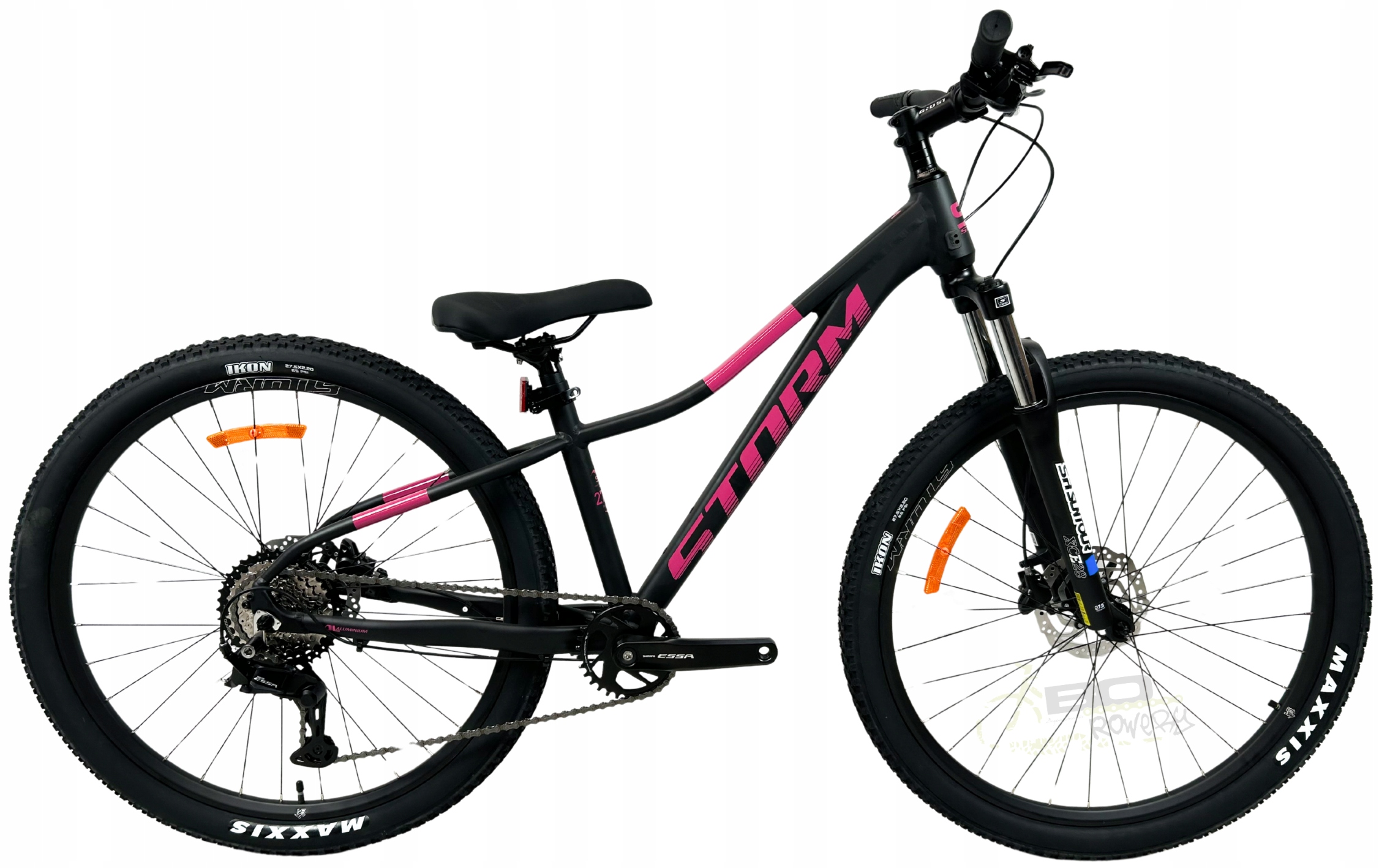 Rower Górski Mtb Storm Shark 4.0 Lady rama 13,5 27,5 czarny mat róż 2026