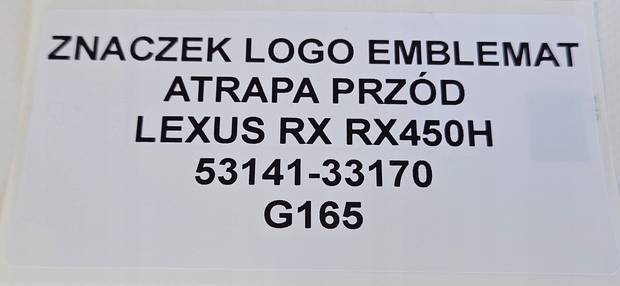logo LOGO EMBLEMAT grille front LEXUS RX RX450H