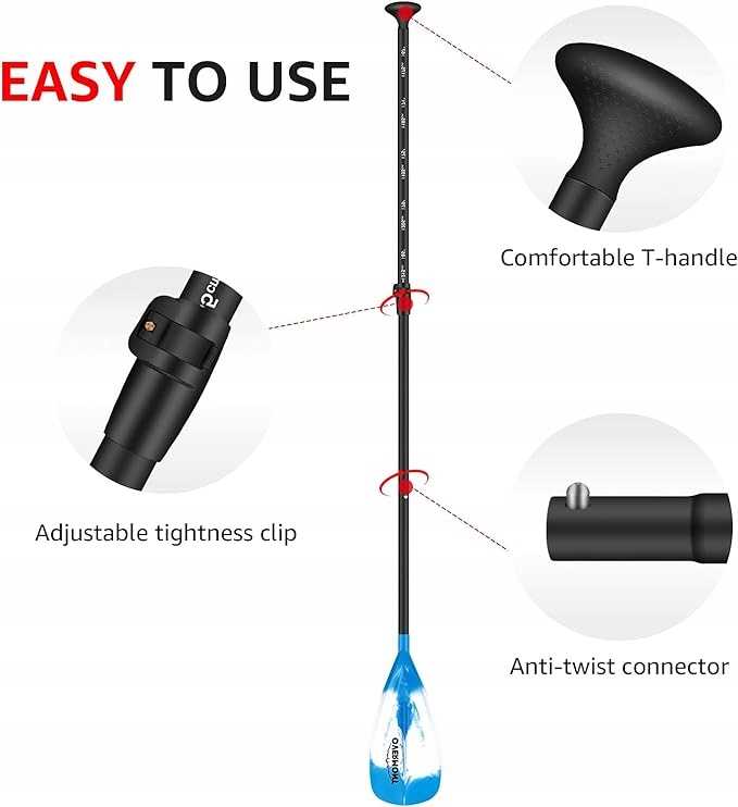 SKŁADANE WIOSŁO KAJAKOWE DO DESKI SUP REGULOWANE Marka Overmont