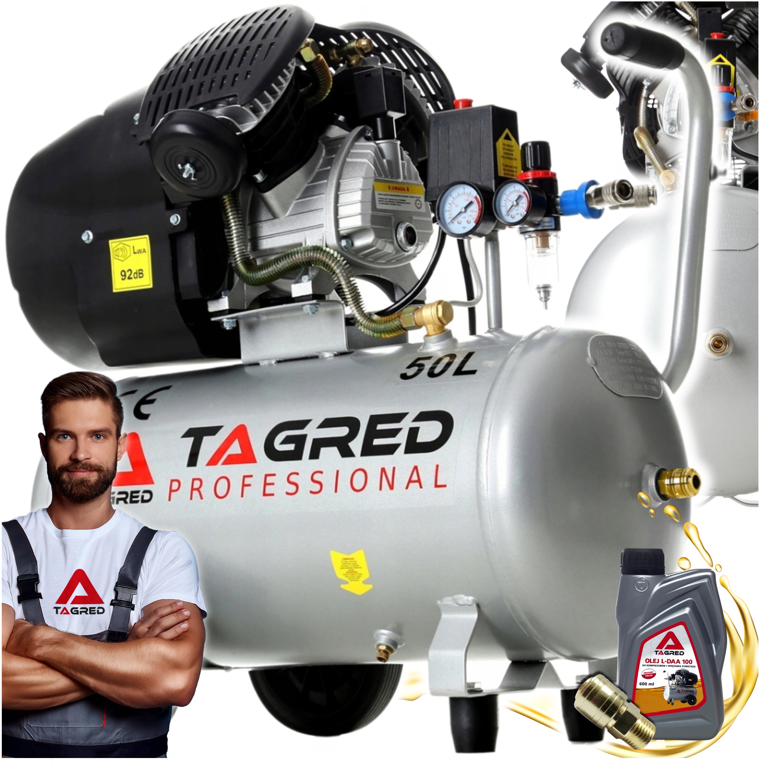 Компрессор компрессора TAGRED 50L V2 сепаратор комплект с маслом высокое качество