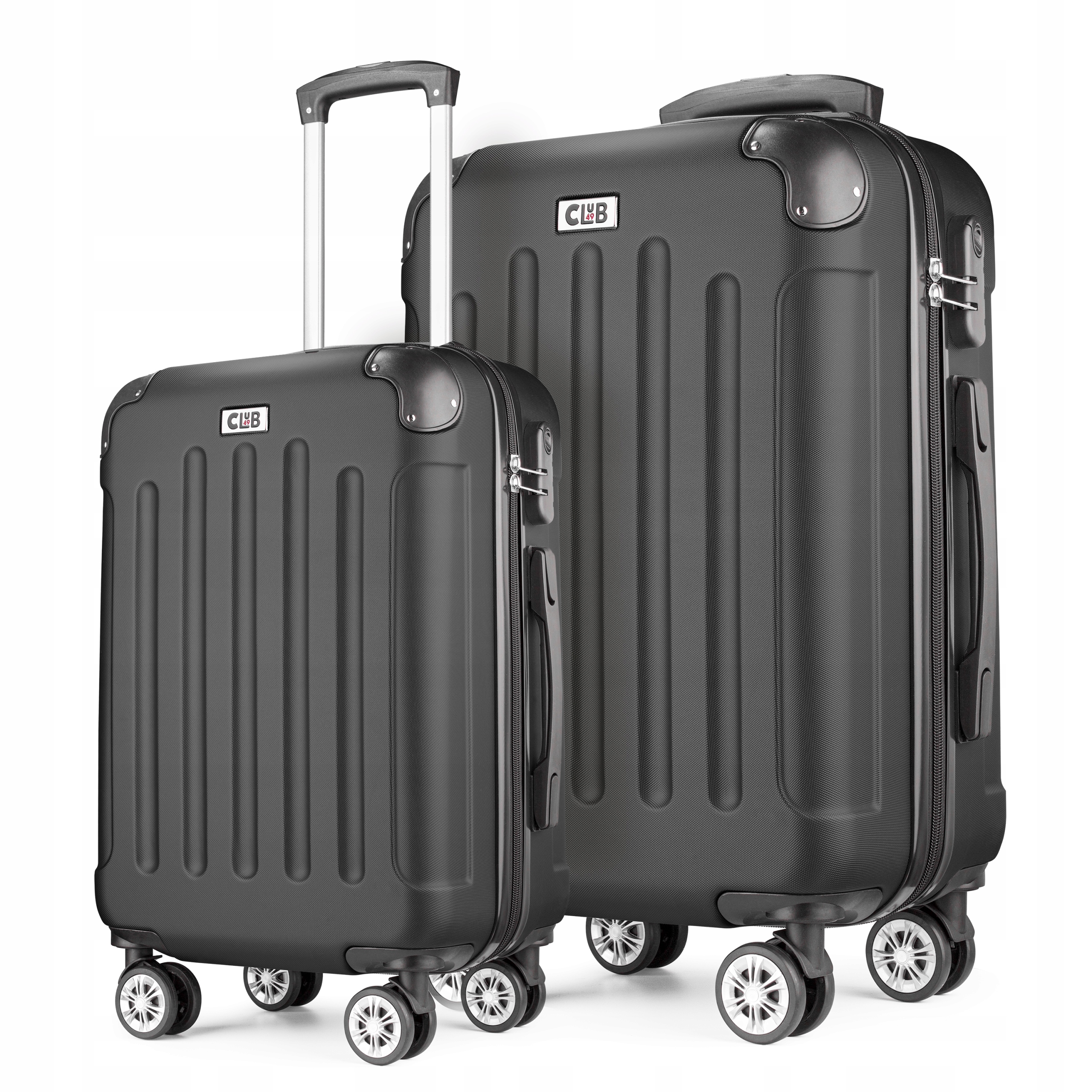 Posh Sada tvrdých cestovních kufrů z Abs Černá M+XL Set