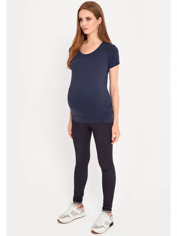 BLUZKA T-SHIRT CIĄŻOWY DO KARMIENIA GRANAT XS