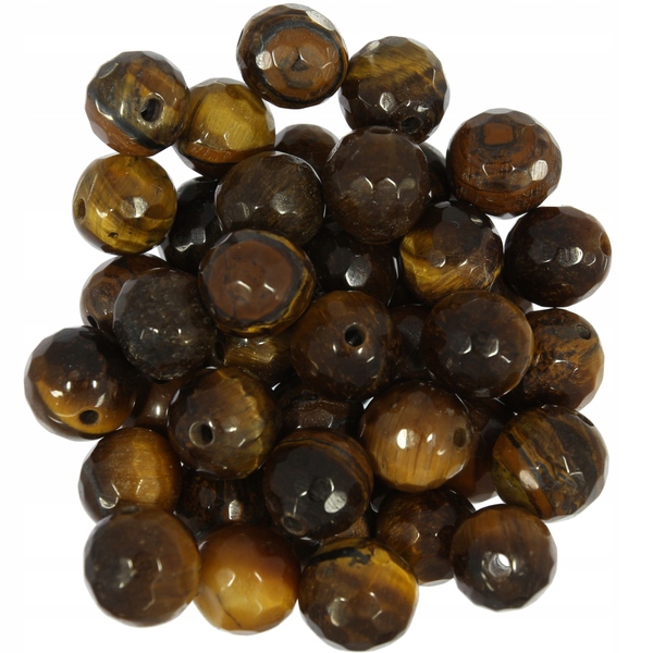 Kámen Tygří oko fasetovaná koule 8mm 37cm x5