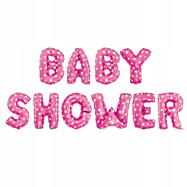 

Balon foliowy Baby Shower różowe w gwiazdki