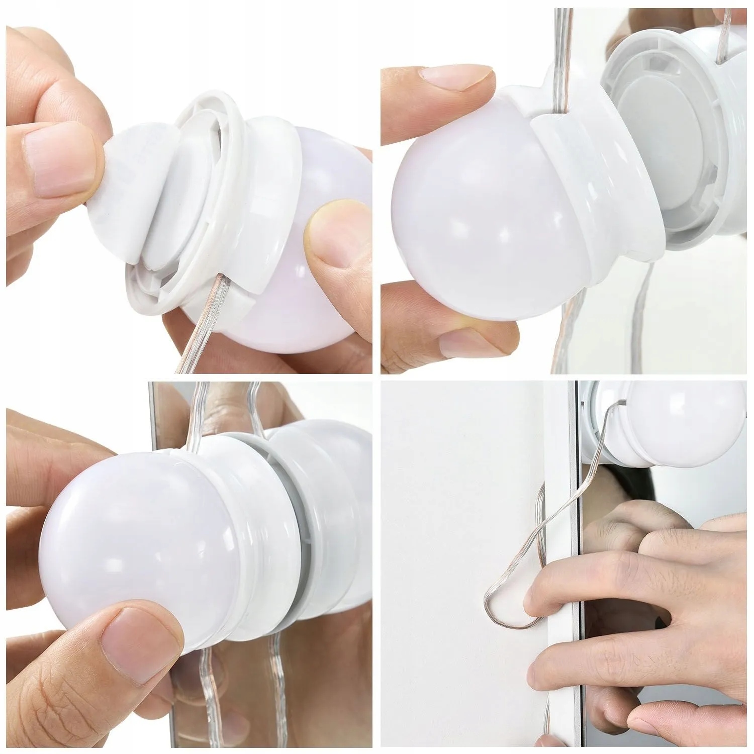 Toaletka kosmetyczna biała Bella LED Materiał płyta MDF