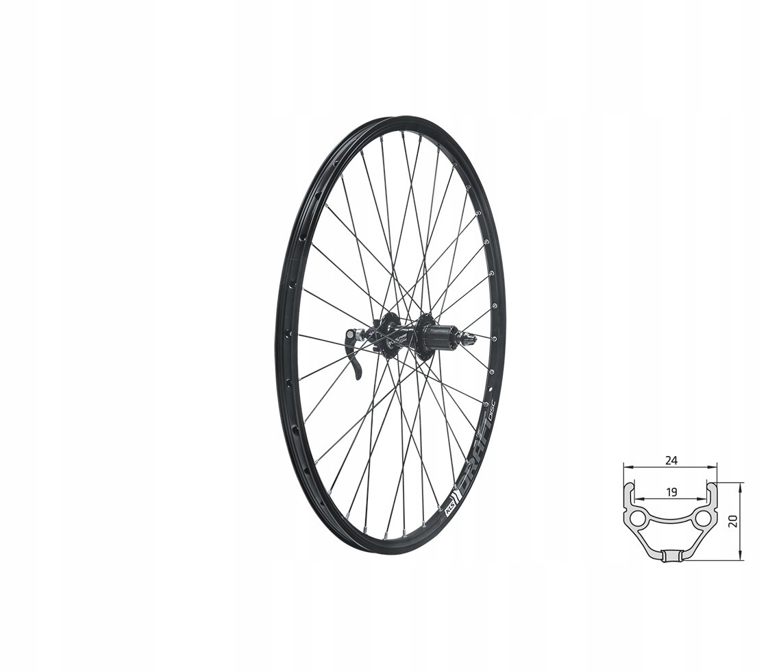 Koło tył Kellys Draft Dsc 27,5 kaseta-tarcza black