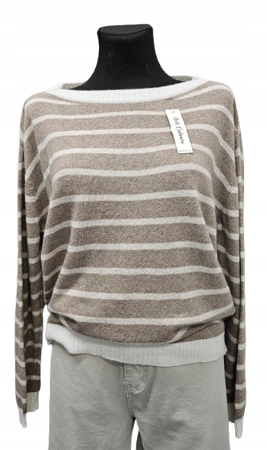 Měkký Kašmírový Svetr S Pruhy Misło Cashmere Itálie 225zł 125zł