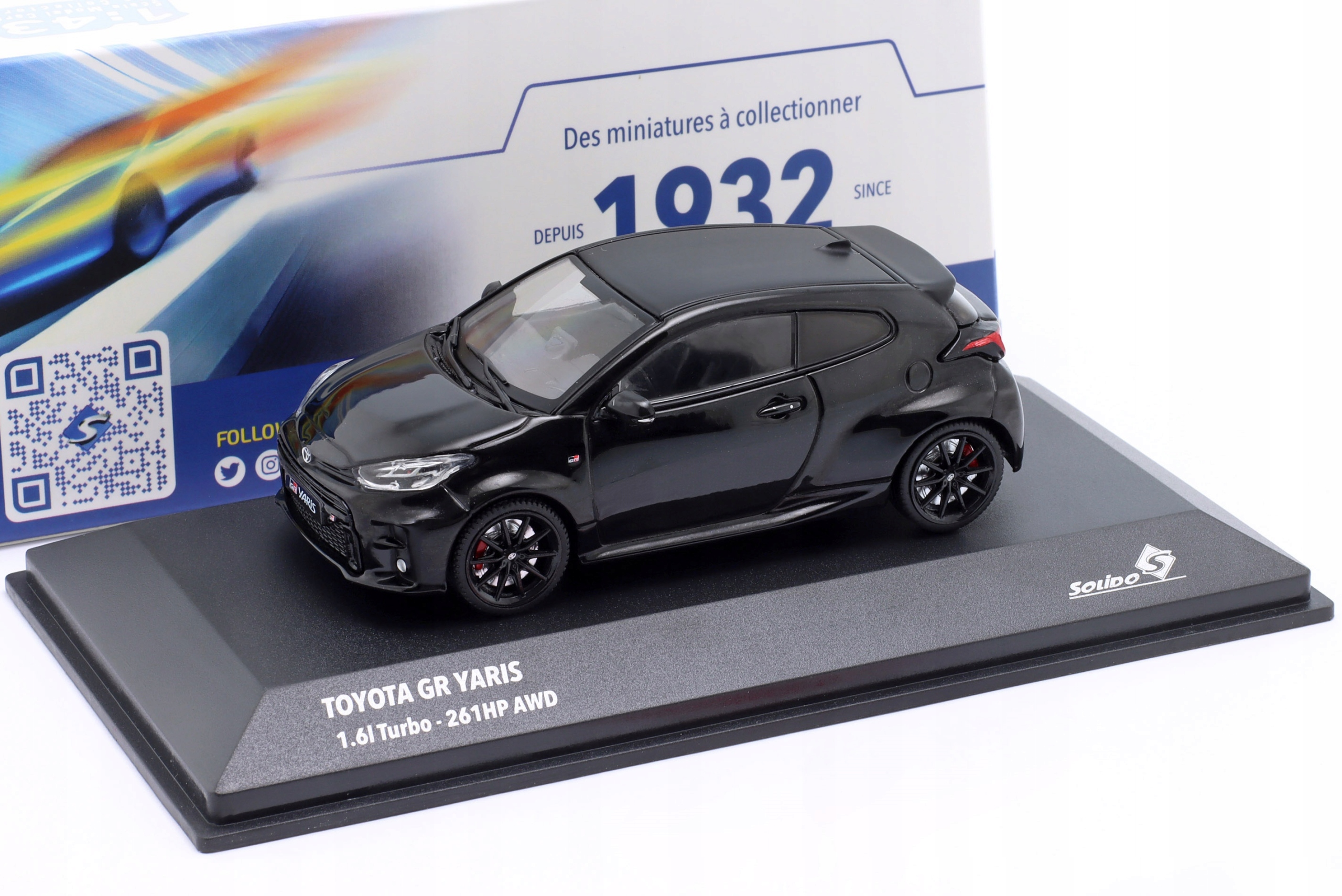 Solido Toyota Yaris Gr 1.6L Turbo 2020 Black 1:43