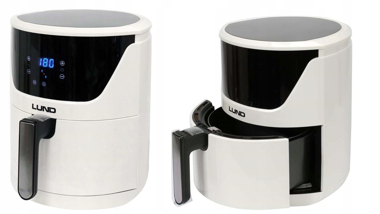 Frytkownica Beztłuszczowa 3,7L 1400W Led, Biała