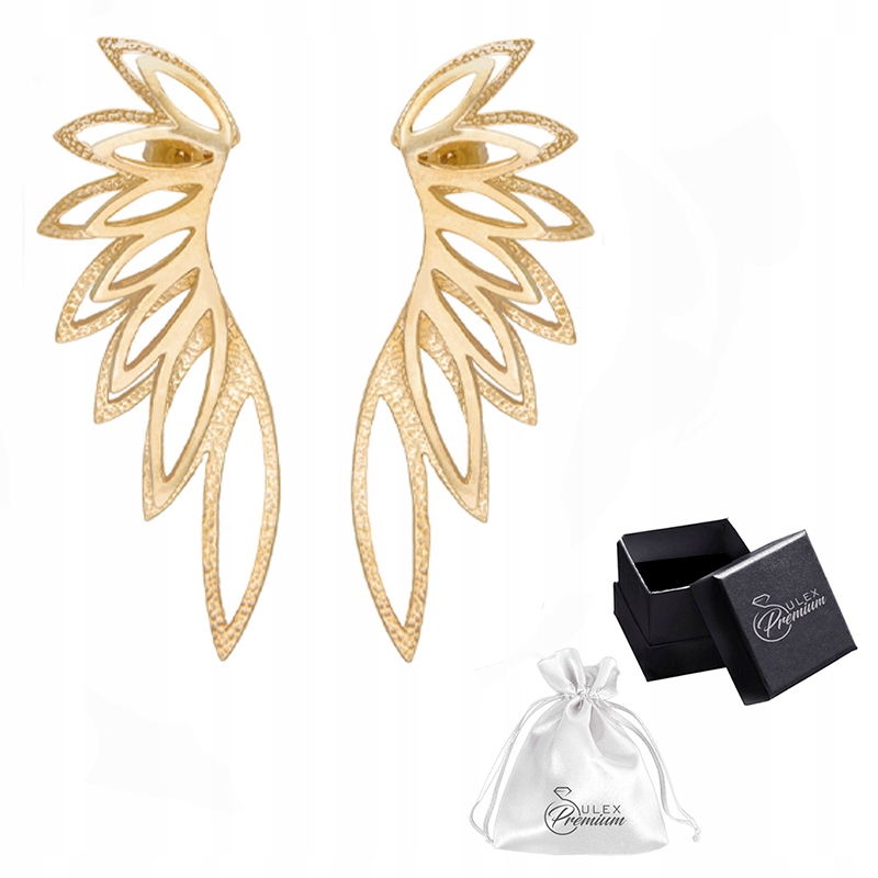 Náušnice zlaté stříbrné ryzosti 925 Křídla anděla