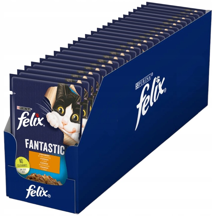 Levně Felix Fantastické mokré krmivo pro kočky s kuřecím masem v želé 26x85 g