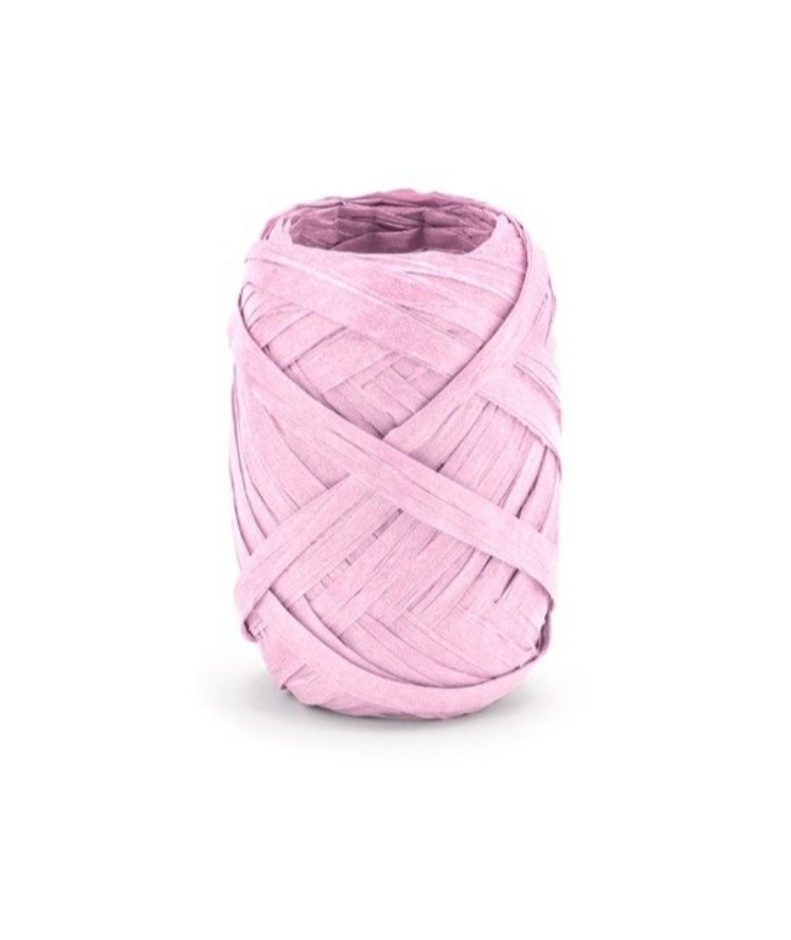 

Różowa rafia dekoracyjna 10 metrów