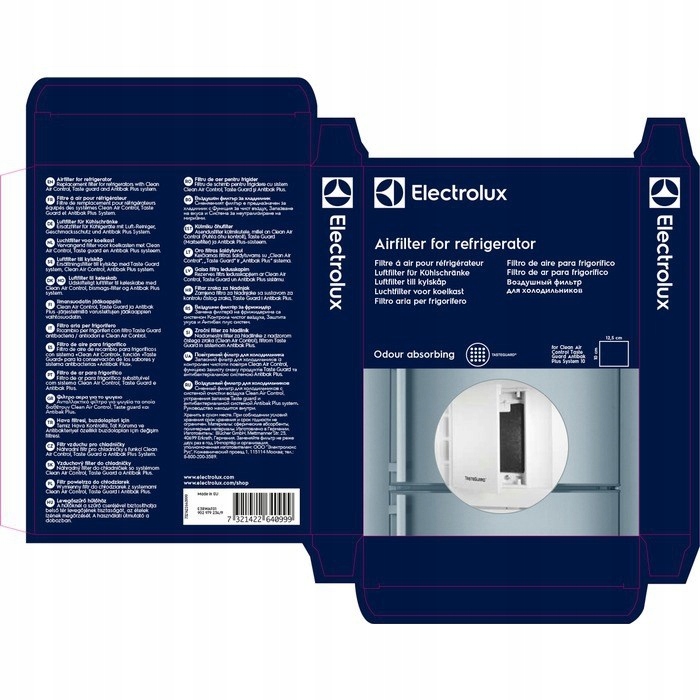 Filtr powietrza do lodówki Electrolux E3RWAF01 z technologią Clean Air
