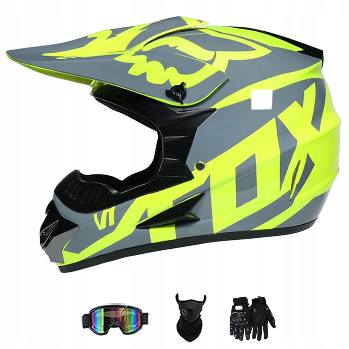 Motocyklová Přilba Lehká Enduro Quada Brýle Rukavice Maska S