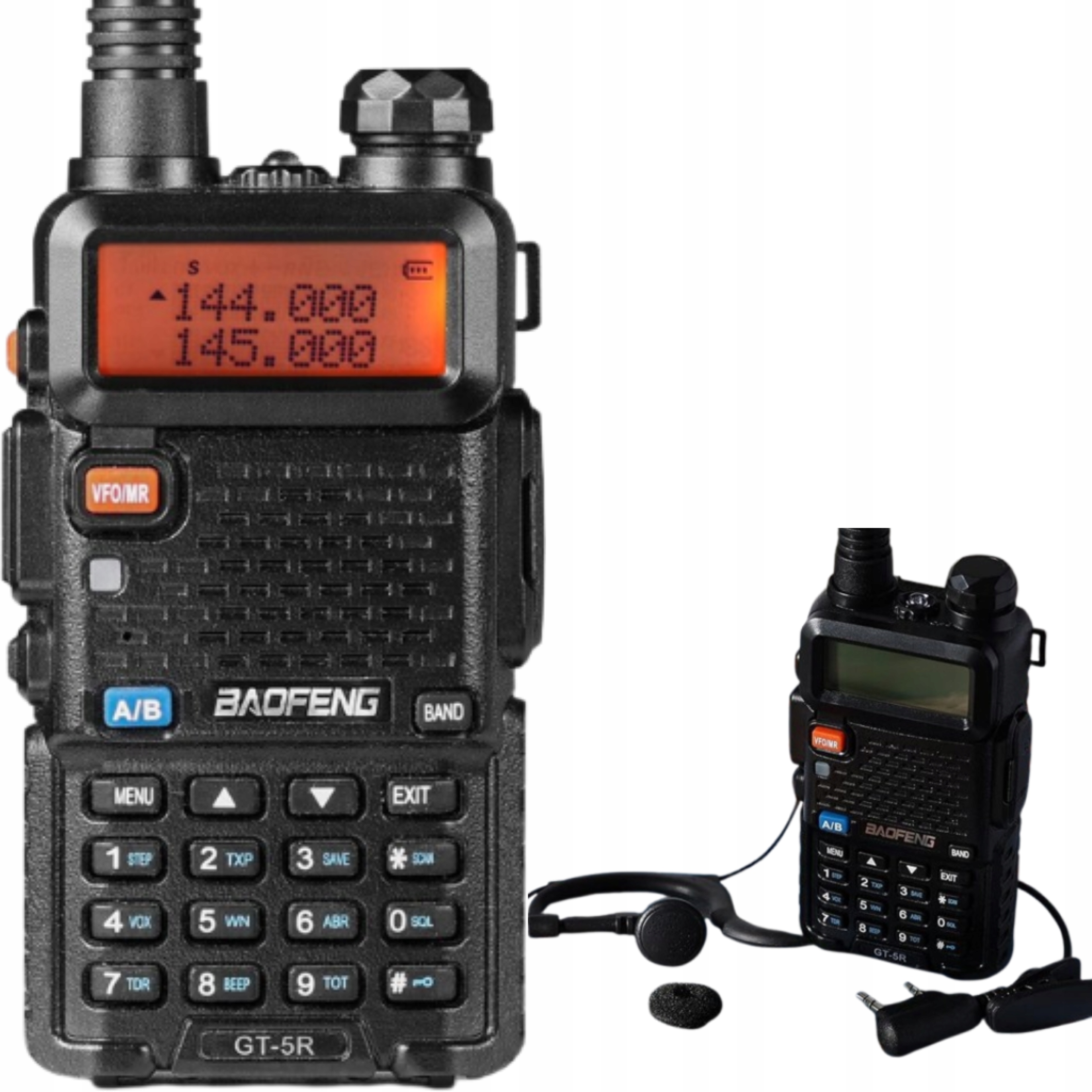 Vysílačka Dvoupásmový Uhf Vhf s vysokou hlasitostí a 128 kanály