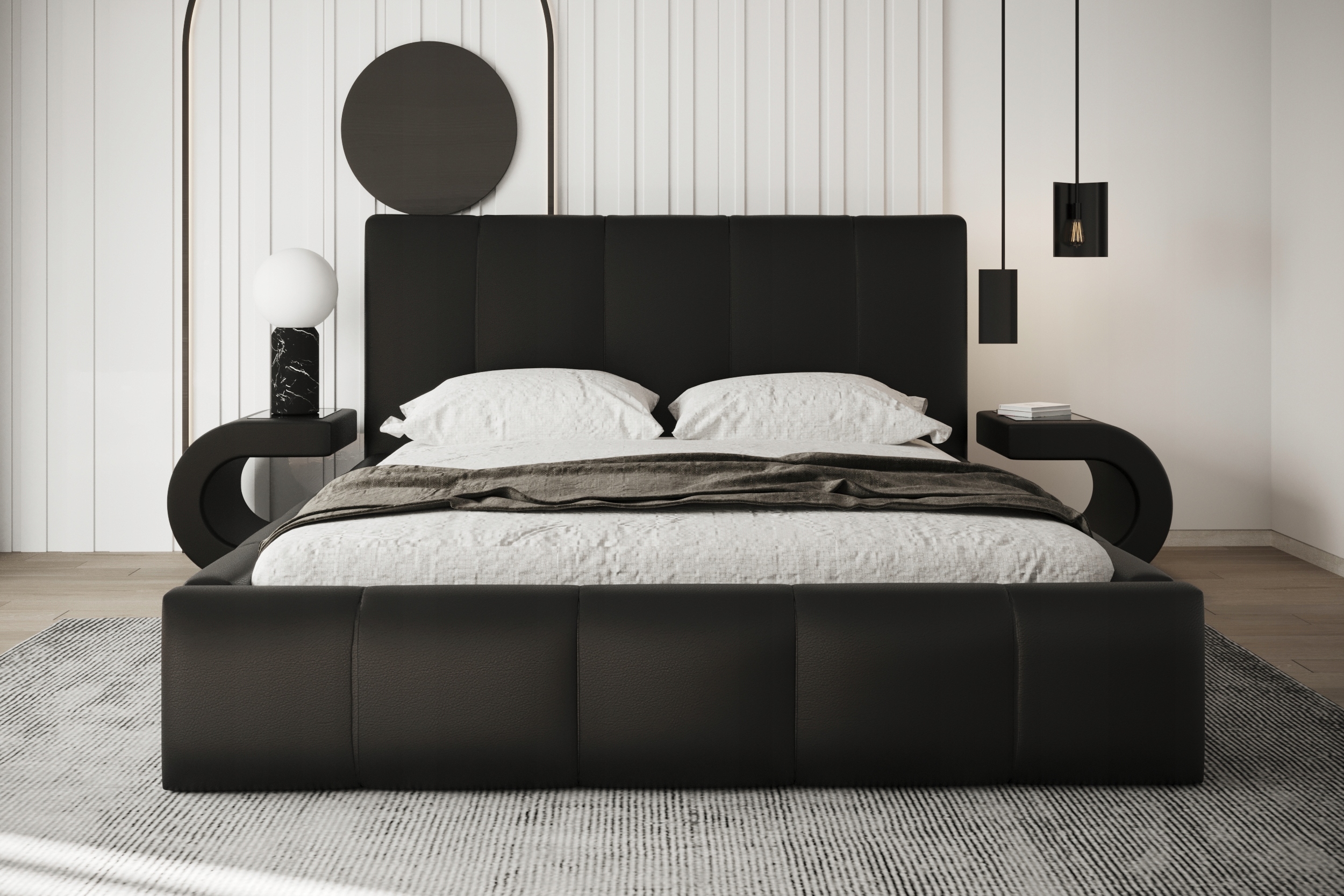 Łóżko tapicerowane 180x200, stelaż, pojemnik Rozmiar 180x200