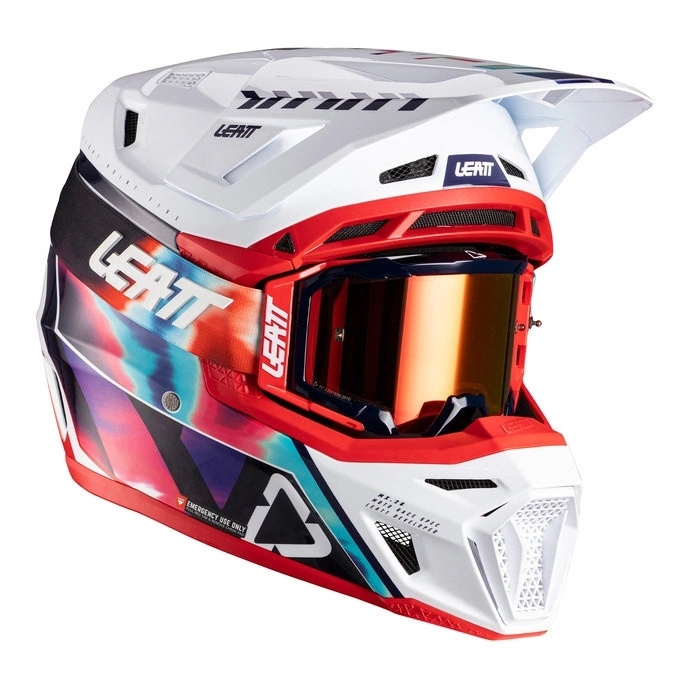 Crossová prilba s okuliarmi Leatt Kit Moto 8.5 Royal Blue/red modrá Darčeky