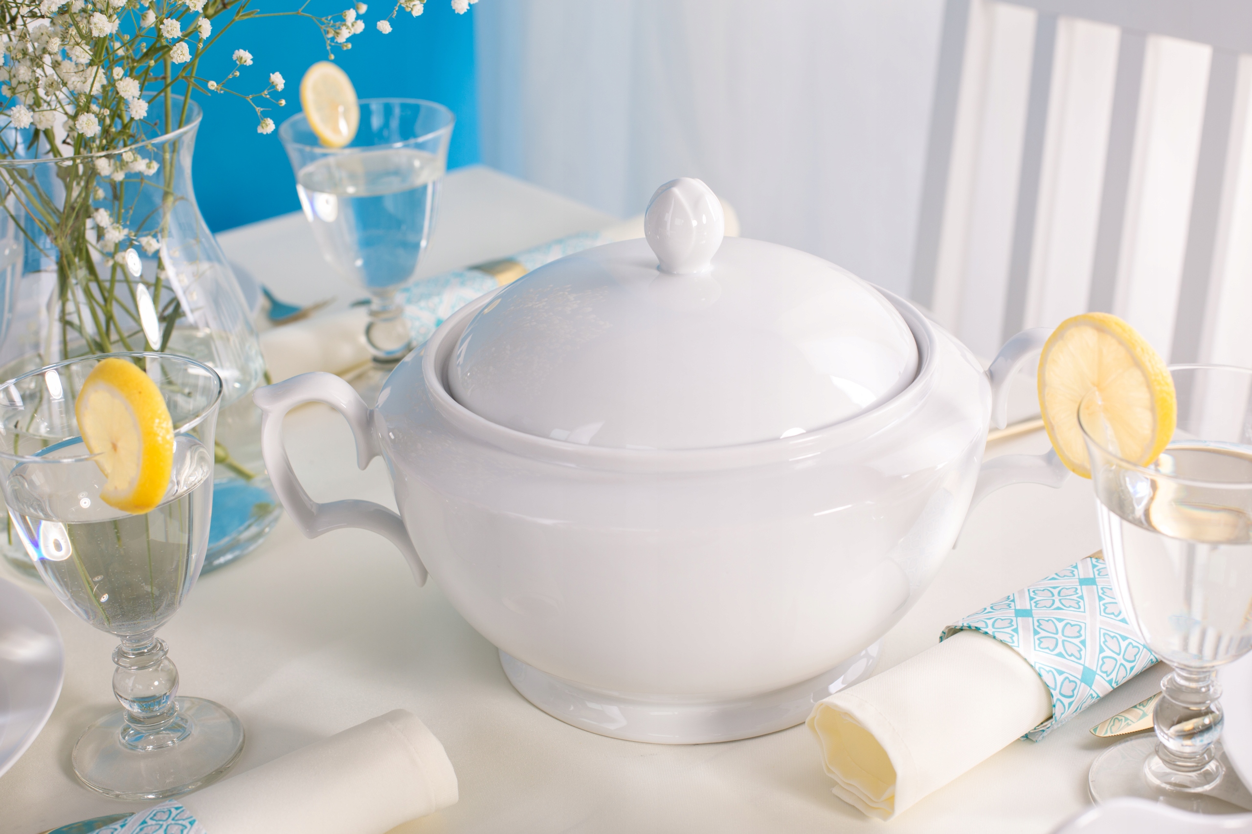 Serwis obiadowy klasyczny porcelana dla 6 osób MariaPaula Klasyka 23 el. Linia MariaPaula Biała