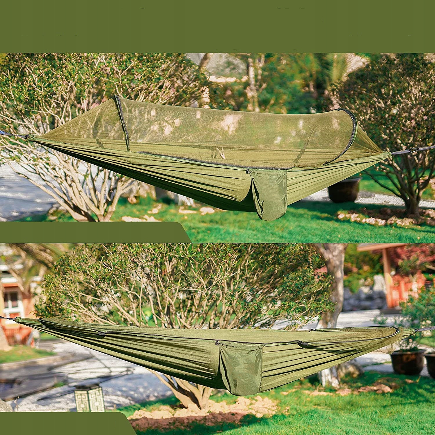 HAMAK Z MOSKITIERĄ 1 LUB 2 OSOBOWY TURYSTYCZNY SURVIVAL BUSHCRAFT Kolor dominujący turkusowy